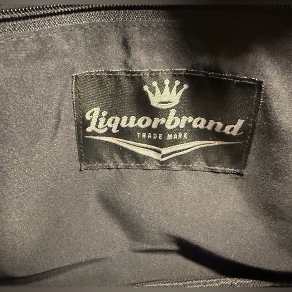 LIQUOR BRAND leopard bowling quilt lined quality shoulder bag punk goth cute - Picture 2 of 4